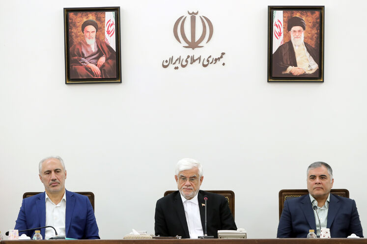 محسن پاک‌نژاد، وزیر نفت، محمدرضا عارف، معاون اول رئیس‌جمهوری و سیدحمید پورمحمدی، رئیس سازمان برنامه و بودجه
