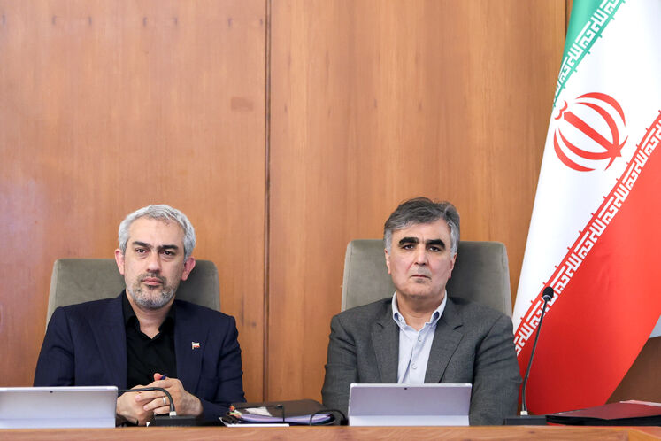 محمدرضا فرزین، رئیس بانک مرکزی و سید علی مدنی‌زاده، وزیر امور اقتصادی و دارایی