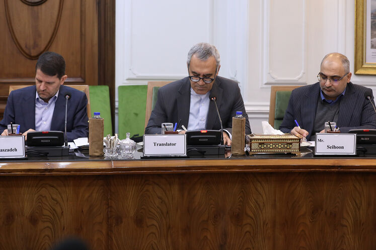 دیدار محسن پاک‌نژاد، وزیر نفت با آندری کوزنیتسوف، وزیر صنایع بلاروس