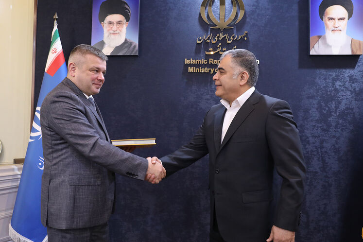 دیدار محسن پاک‌نژاد، وزیر نفت با آندری کوزنیتسوف، وزیر صنایع بلاروس