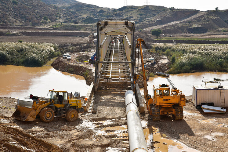 مراحل نهایی پیشرفت طرح احداث خط انتقال گاز ششم سراسری ۱۳۹۶