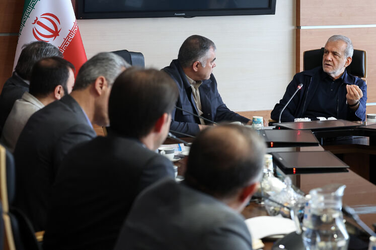 مسعود پزشکیان، رئیس جمهوری و محسن پاک‌نژاد، وزیر نفت