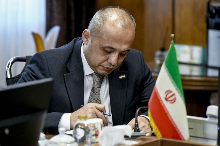 دیدار سید علی‌محمد موسوی، معاون امور بین‌الملل و بازرگانی وزارت نفت، با شریفه خدابخش، معاون وزیر انرژی و ذخایر آبی تاجیکستان