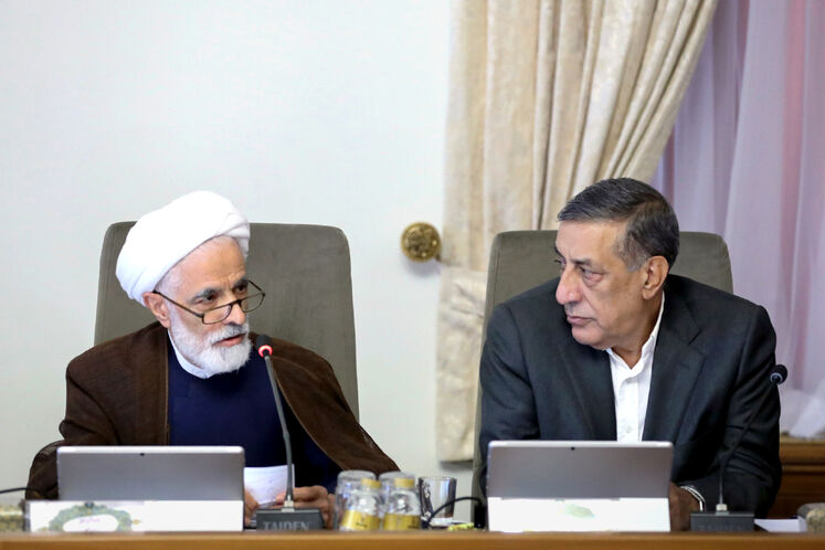 محمدجعفر قائم‌پناه، معاون اجرایی رئیس جمهور و سرپرست نهاد ریاست جمهوری و مجید انصاری، معاون حقوقی رئیس‌جمهور 