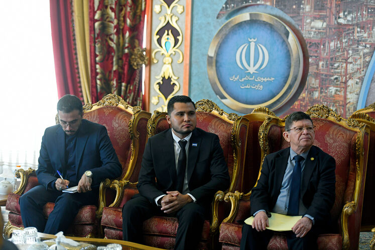 دیدار محسن پاک‌نژاد، وزیر نفت با والدراک لودوینگ یاینتسکه ویتاکر، وزیر امور خارجه جمهوری نیکاراگوئه