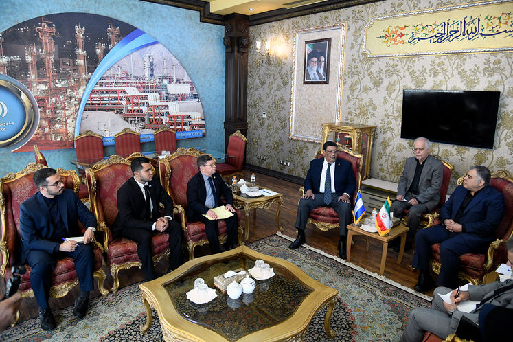دیدار محسن پاک‌نژاد، وزیر نفت با والدراک لودوینگ یاینتسکه ویتاکر، وزیر امور خارجه جمهوری نیکاراگوئه