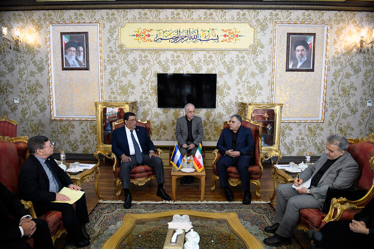 دیدار محسن پاک‌نژاد، وزیر نفت با والدراک لودوینگ یاینتسکه ویتاکر، وزیر امور خارجه جمهوری نیکاراگوئه
