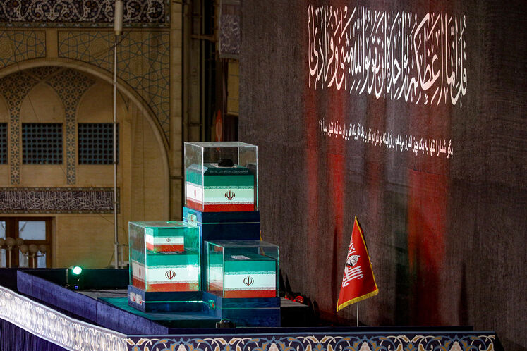 آیین اقامه نماز بر پیکر رهبر شهید ایران