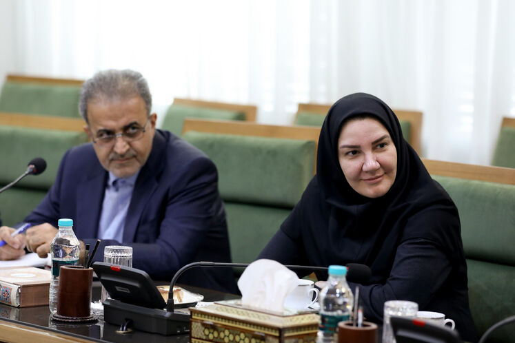 صدیقه خزایی، معاون توسعه مدیریت و سرمایه انسانی وزارت نفت و سید علی‌محمد موسوی، معاون امور بین‌الملل و بازرگانی وزارت نفت