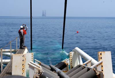 Undersea Pipeline for Salman Field Nearly Complete