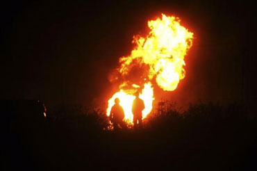 انفجار در خط لوله انتقال نفت آرامکو در عربستان