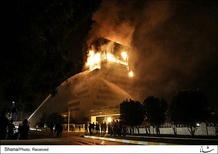 آتش سوزی دفتر مرکزی سازمان منطقه ویژه انرژی پارس