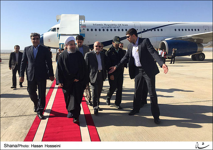 رئیس جمهوری دقایقی پیش وارد منطقه پارس جنوبی شد
