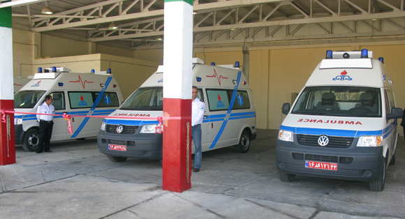 آماده‌باش کامل آمبولانس‌های ملی حفاری در مواجهه با سیل خوزستان