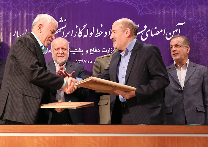 امضای قرارداد احداث خط لوله انتقال گاز ایرانشهر-چابهار