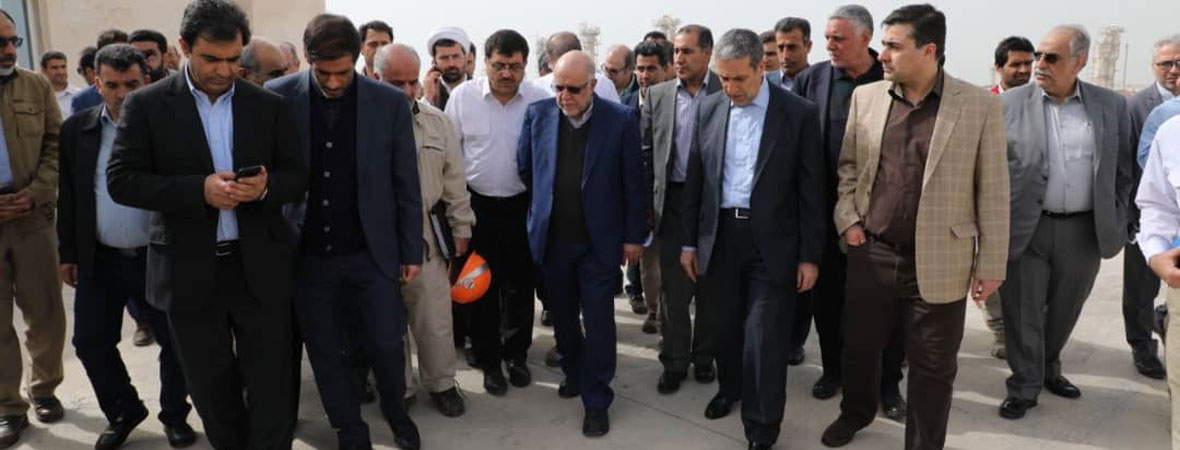بازدید وزیر نفت از روند پیشرفت طرح‌های گازی و پتروشیمی منطقه ویژه پارس